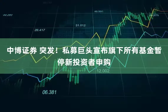 中博证券 突发！私募巨头宣布旗下所有基金暂停新投资者申购