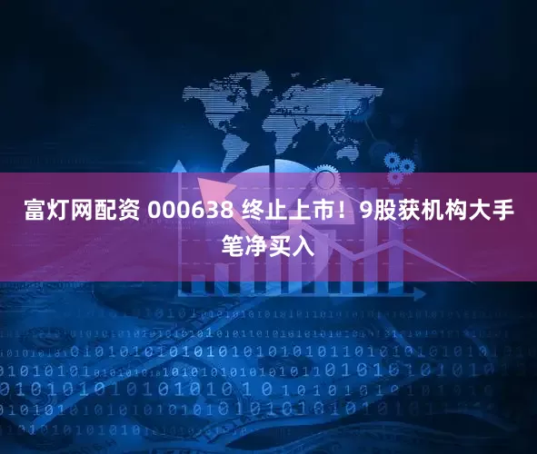 富灯网配资 000638 终止上市!9股获机构大手笔净买入